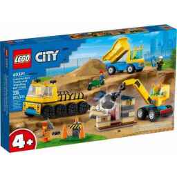 LEGO City 60391 Anleggsmaskiner og kran med rivningskule