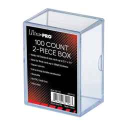 Ultra Pro - 2-Piece Storage Box - 100 Cards - Clear