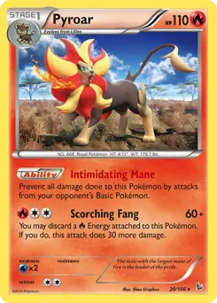 XY Flashfire - 020/106 - Pyroar - Holo Rare