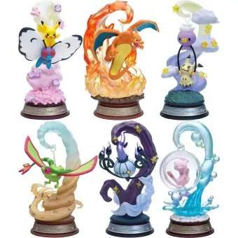 Rement Pokemon Figurer - Swing Vignette Collection - Complete Set