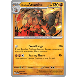 Twilight Masquerade - 100/167 - Hisuian Arcanine - Holo Rare