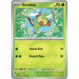 Twilight Masquerade - 014/167 - Grookey - Reverse Holo