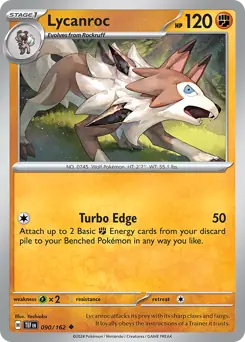 Temporal Forces - 090/162 - Lycanroc - Reverse Holo