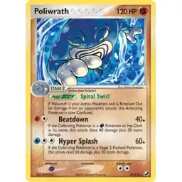 EX Unseen Forces - 11/115 - Poliwrath - Holo Rare (Heavily Played)