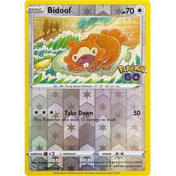 Pokemon Go - 059/078 - Bidoof - Reverse Holo (Peelable Ditto)