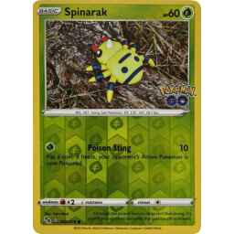 Pokemon Go - 006/078 - Spinarak - Reverse Holo (Peelable Ditto)