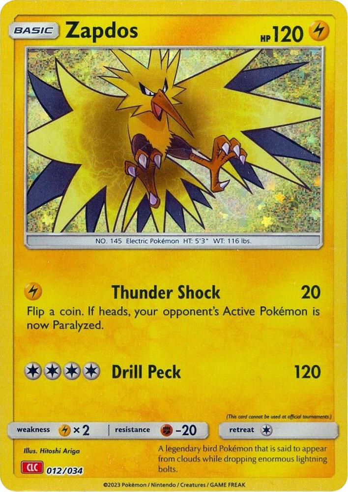 TCG Classic Collection - 012/034 - Zapdos - Holo