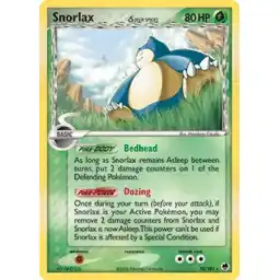 EX: Dragon Frontiers - 010/101 - Snorlax (delta species) - Holo (Near Mint -)