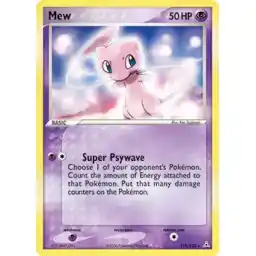 EX: Holon Phantoms - 111/110 - Mew - Holo (Heavily Played)