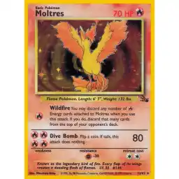 Fossil - 12/62 - Moltres - Holo (Damaged)