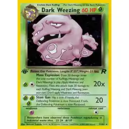 Team Rocket - 14/82 - Dark Weezing - 1st Edition - Holo