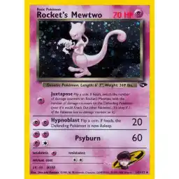 Gym Challenge - 014/132 - Rocket's Mewtwo - Holo (Heavily Played)