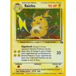 Fossil - 14/62 - Raichu - Holo (Lightly Played)