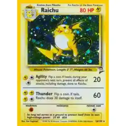 Base Set 2 - 016/130 - Raichu - Holo (Moderately Played)
