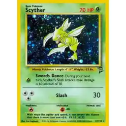 Base Set 2 - 017/130 - Scyther - Holo (Moderately Played)