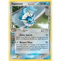 EX Delta Species - 18/113 - Vaporeon (delta species) - Holo Rare