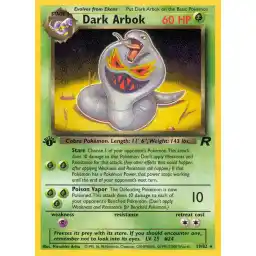Team Rocket - 19/82 - Dark Arbok - 1st Edition - Rare