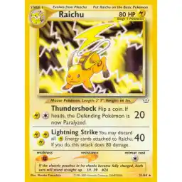 Neo Revelation - 21/64 - Raichu - Rare (Heavily Played)