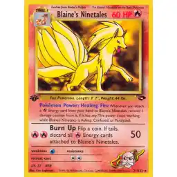 Gym Challenge - 021/132 - Blaine's Ninetales - 1st Edition - Rare