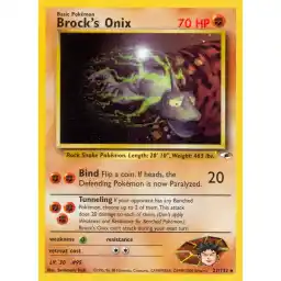 Gym Heroes - 021/132 - Brock's Onix (lv 30) - Rare