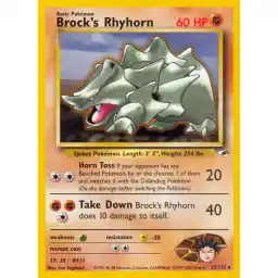 Gym Heroes - 022/132 - Brock's Rhyhorn (lv25) - Rare