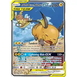 Unified Minds - 221/236 - Raichu & Alolan Raichu GX (Moderately Played)