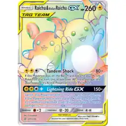 Unified Minds - 241/236 - Raichu & Alolan Raichu GX (Near Mint -)