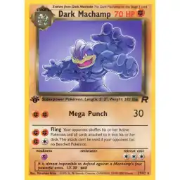 Team Rocket - 27/82 - Dark Machamp - 1st Edition - Rare