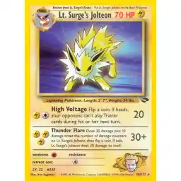 Gym Challenge - 028/132 - Lt. Surge's Jolteon - Rare