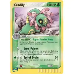 EX Sandstorm - 003/100 - Cradily - Holo Rare (Lightly Played)