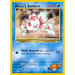 Gym Heroes - 030/132 - Misty's Goldeen (lv 8) - Rare