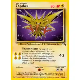 Fossil - 30/62 - Zapdos - Rare (Lightly Played)