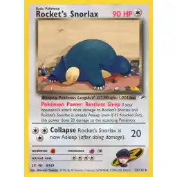 Gym Heroes - 033/132 - Rocket's Snorlax - Rare (Heavily Played)