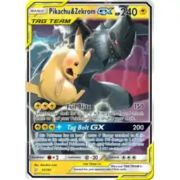 Team Up - 033/181 - Pikachu & Zekrom GX (Near Mint -)