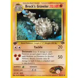Gym Challenge - 034/132 - Brock's Graveler - 1st Edition (Lightly Played)