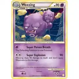 HeartGold & SoulSilver - 034/123 - Weezing - Rare (Lightly Played)