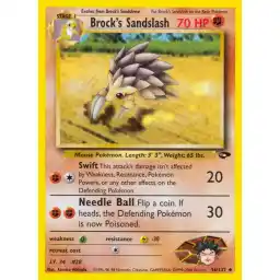 Gym Challenge - 036/132 - Brock's Sandslash (Lightly Played)