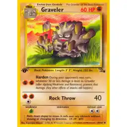 Fossil - 37/62 - Graveler - 1st Edition