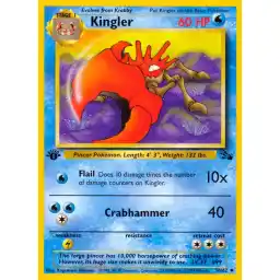 Fossil - 38/62 - Kingler - 1st Edition
