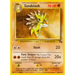 Fossil - 41/62 - Sandslash (Lightly Played)