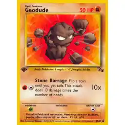 Fossil - 47/62 - Geodude - 1st Edition