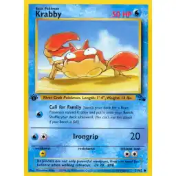Fossil - 51/62 - Krabby - 1st Edition