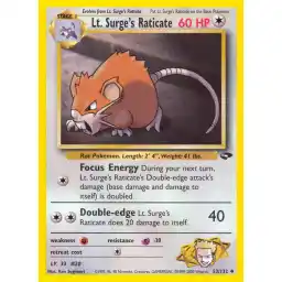 Gym Challenge - 053/132 - Lt. Surge's Raticate