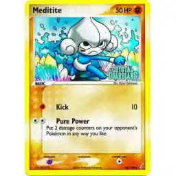 EX Crystal Guardians - 056/100 - Meditite - Reverse Holo (Heavily Played)