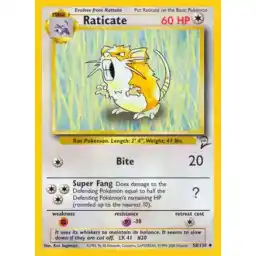 Base Set 2 - 058/130 - Raticate