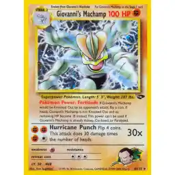 Gym Challenge - 006/132 - Giovanni's Machamp - Holo