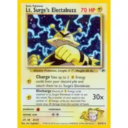 Gym Heroes - 006/132 - Lt. Surge's Electabuzz (lv 28) - Holo (Lightly Played)