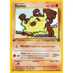 Team Rocket - 61/82 - Mankey - 1st Edition