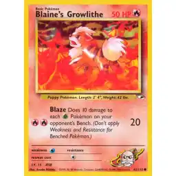 Gym Heroes - 062/132 - Blaine's Growlithe (lv 15)