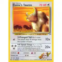 Gym Heroes - 064/132 - Blaine's Tauros (Lightly Played)